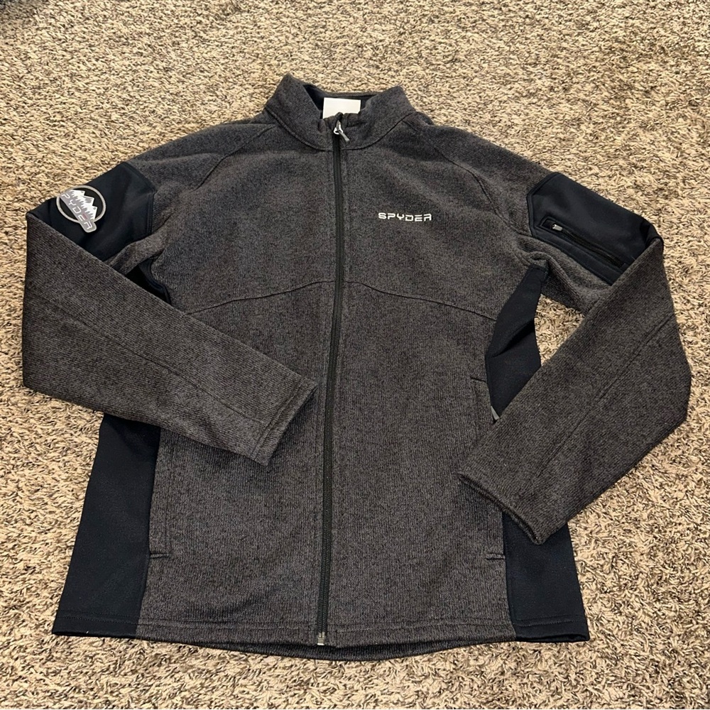 Spyder Charcoal and Black Full-Zip Jacket